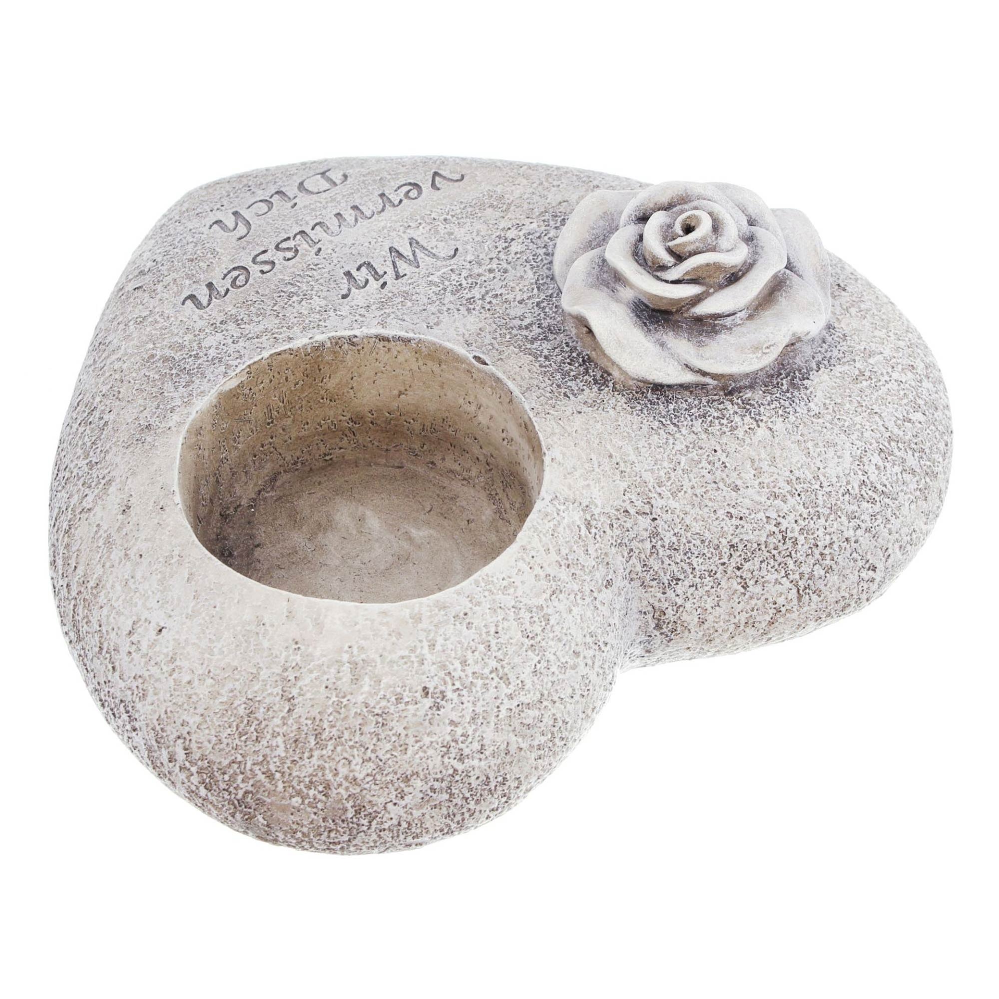 Grabschmuck Trauerherz für Gedenkkerzen - Wir vermissen Dich Grabschmuck Trauerherz für Gedenkkerzen - Wir vermissen Dich