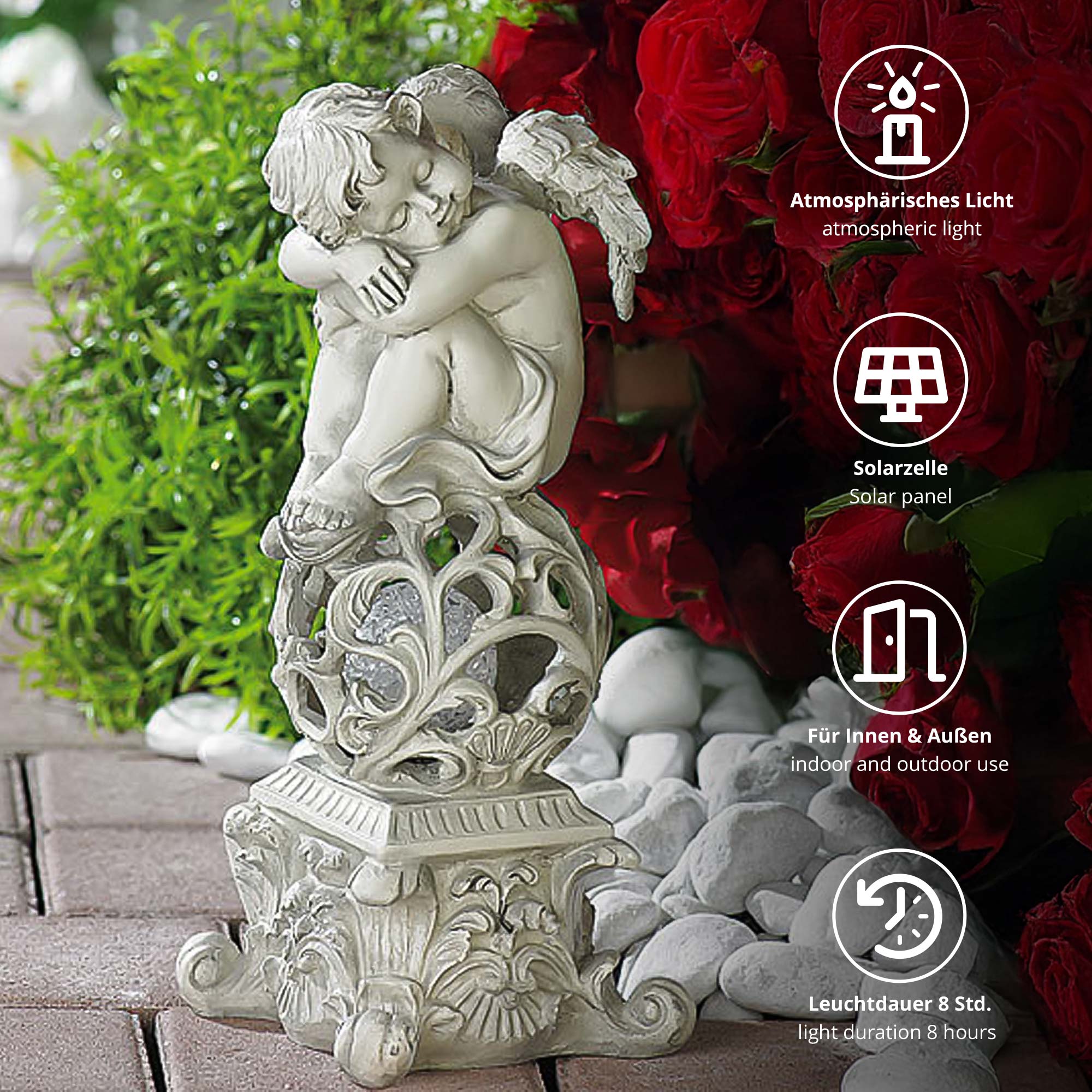 Grabschmuck – Grabengel mit Solarlicht Grabschmuck – Grabengel mit Solarlicht